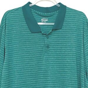 BCG Golf Polo Shirt 3XL Green Striped Sporty Outdoors Athletic Athleisure School